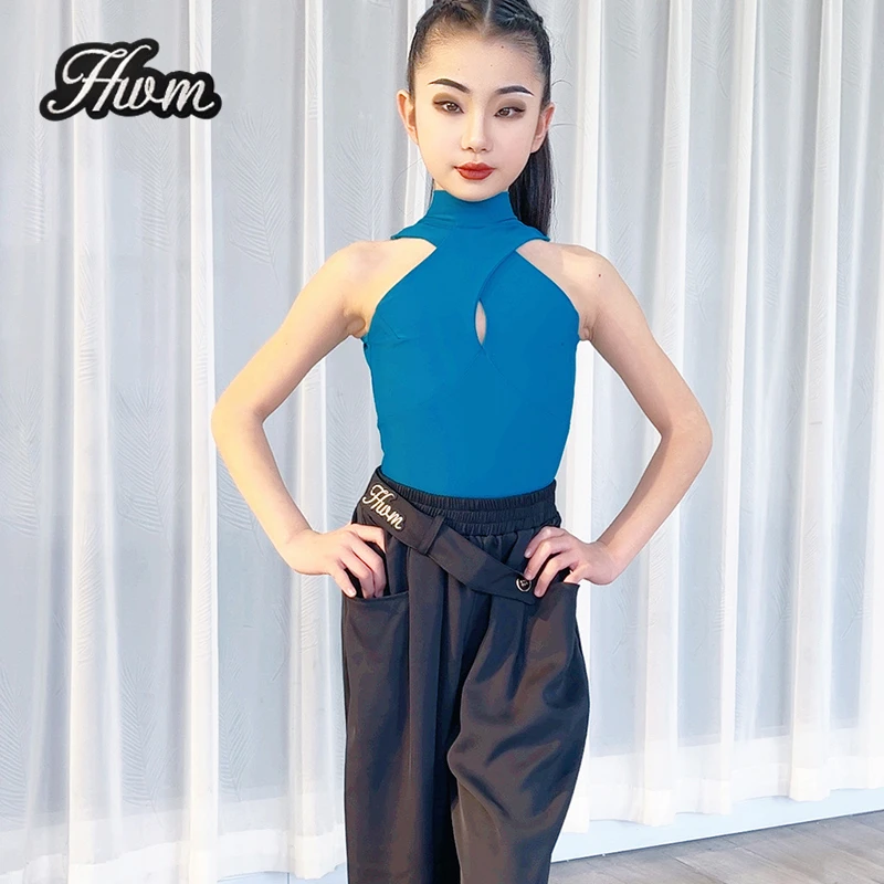 红舞魅拉丁舞服2024新款裤子训练功服专业女童拉丁舞上衣裤子套装