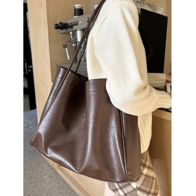 【鑫蕾】大容量包包休闲质感软皮时尚单肩包托特包28309