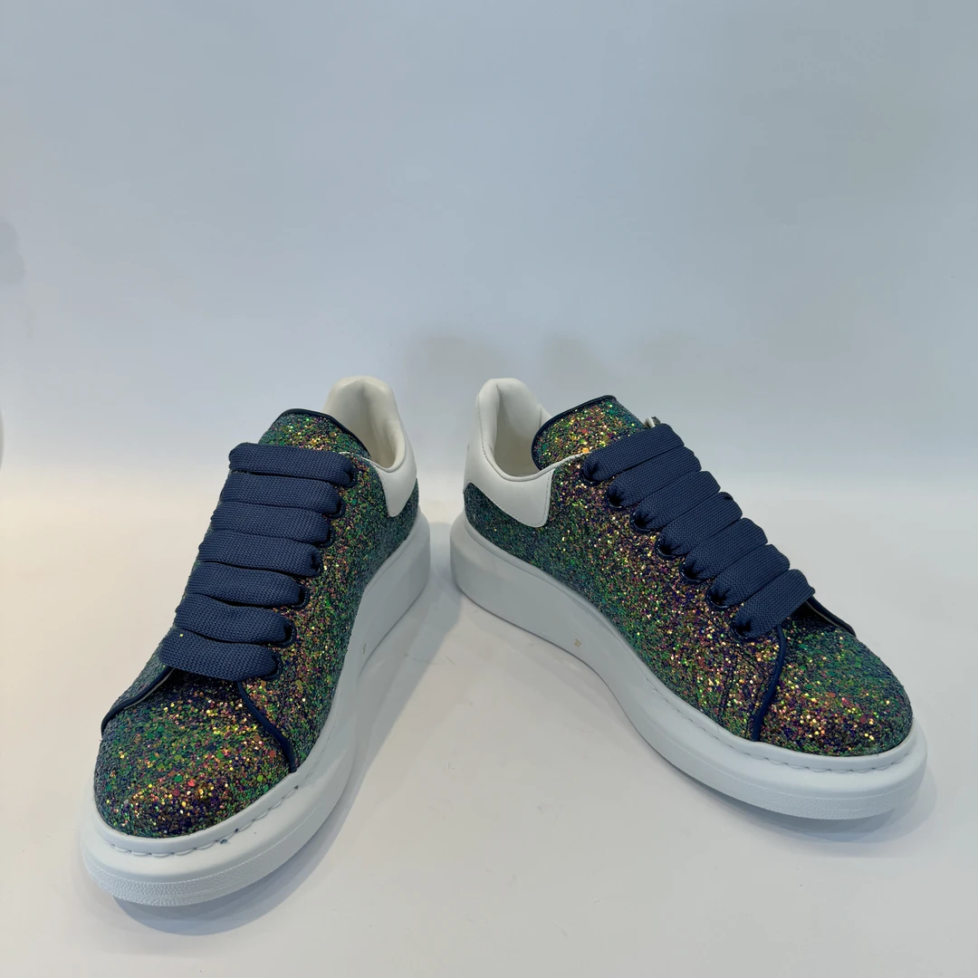 Alexander McQUEEN/亚历山大王麦昆舒适百搭彩色亮片低帮板鞋36码