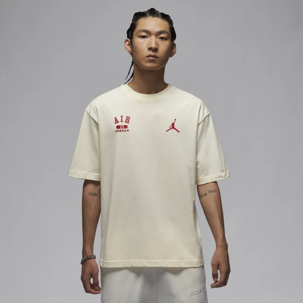 Nike耐克男子乔丹白色印花休闲运动宽松短袖 HQ1575-113