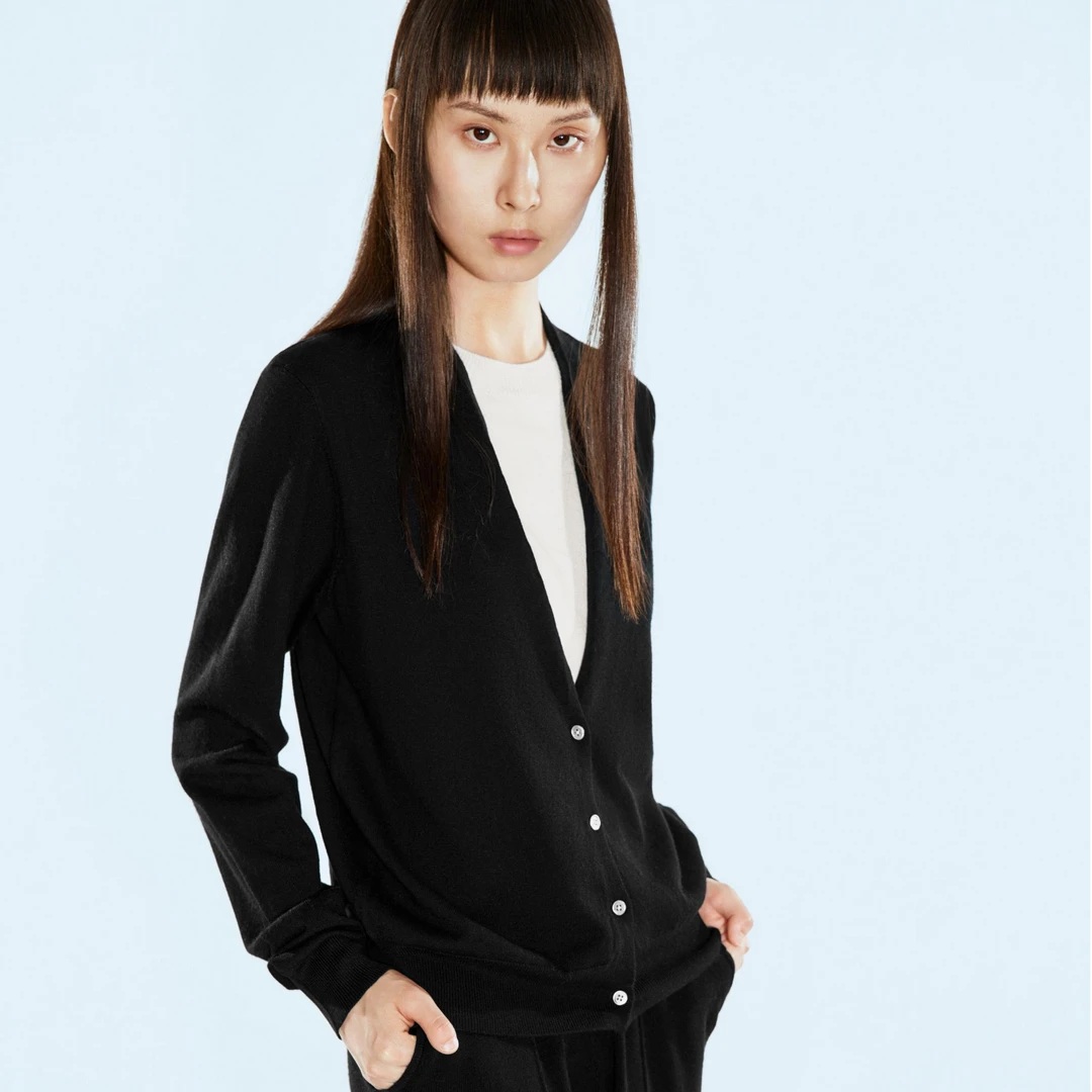 COVERINS秋冬季新款假两件撞色拼接气质女装针织衫CC34506440