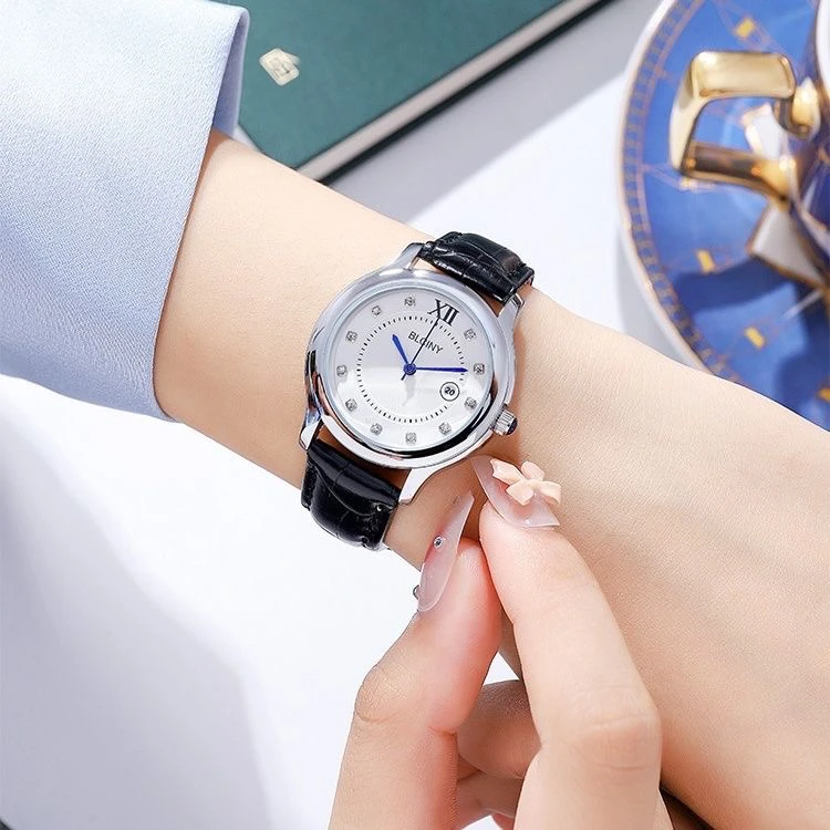 时尚告白气球镶钻面手表气质百搭小众轻奢防水情侣款手表情侣腕表