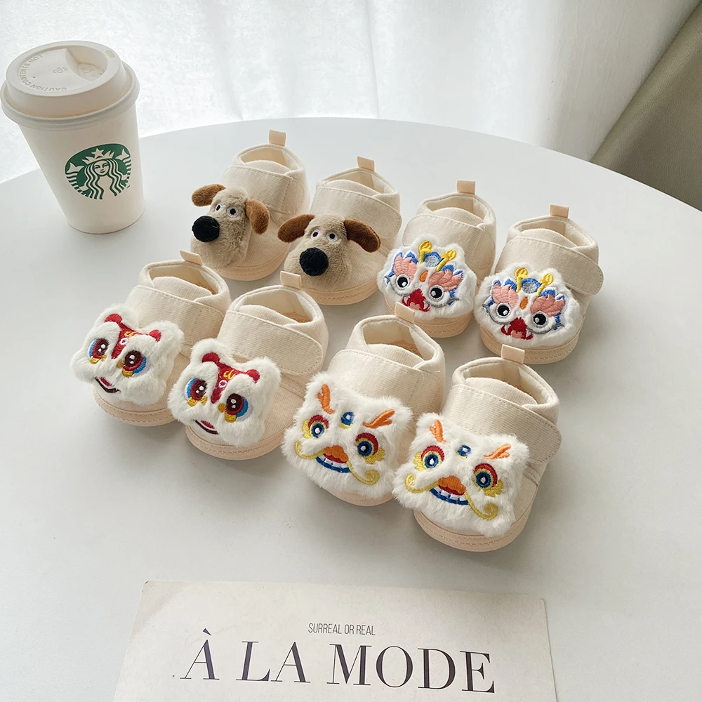 米白色婴儿鞋子春秋款男女童小月龄婴幼儿宝宝棉布软底防滑学步鞋