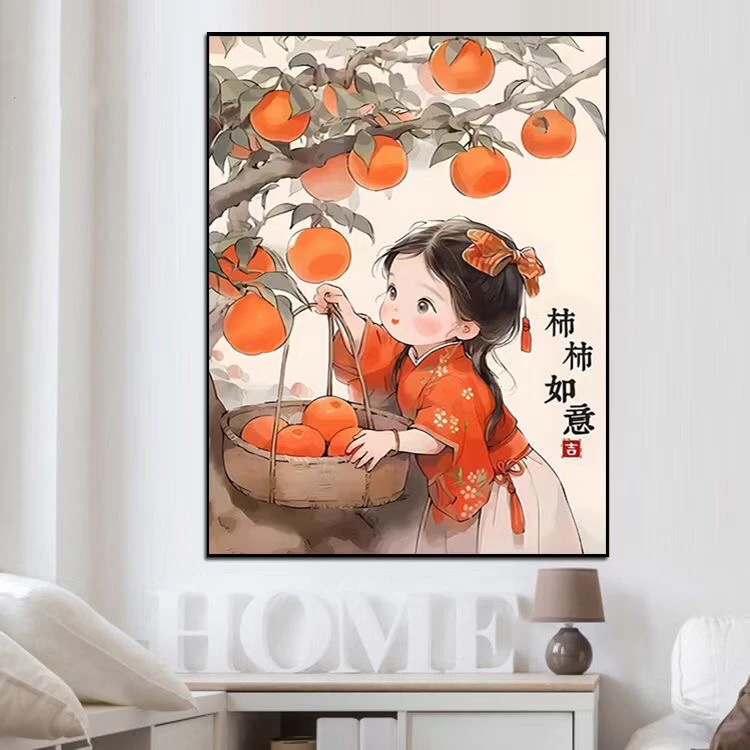 事事如意大格四股满绣40色尺寸65*85-十字绣套件