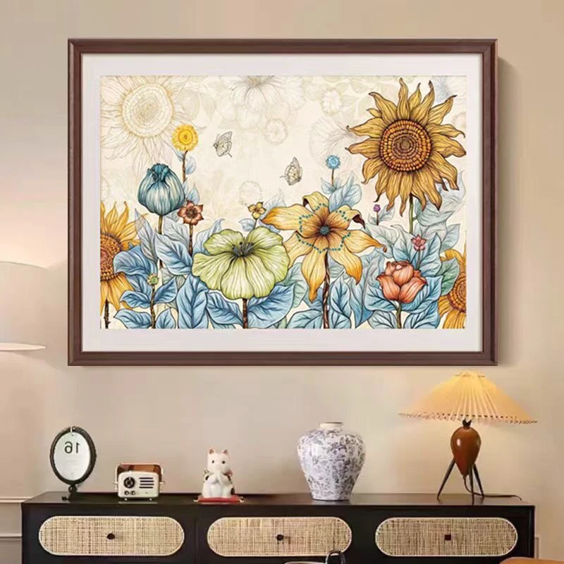 向阳生活大格四股满绣38色尺寸80*60-蒙娜丽莎十字绣