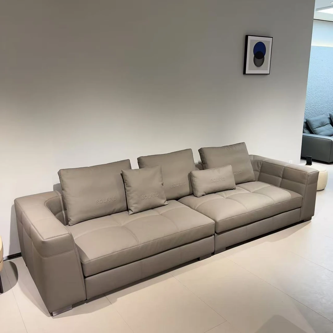 米多芬【布雷泽沙发】意式极简沙发设计师款直排真皮沙发