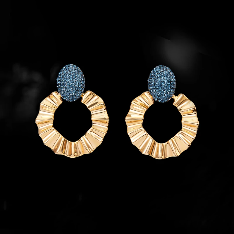 Jay 合金玻璃耳饰 复古耳环女高级感气质耳饰2024高级感精致耳坠