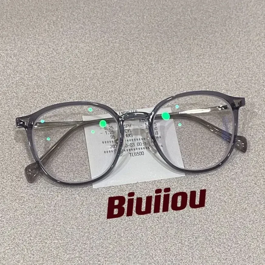 穿搭必备！冷茶色超轻大框近视眼镜女有度数学生男显脸小显瘦镜框