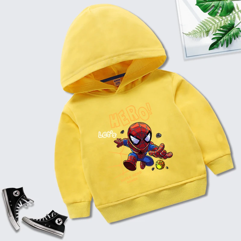 男童卫衣连帽春秋2023新款中大童纯棉衣服蜘蛛侠炸街外套工厂现货