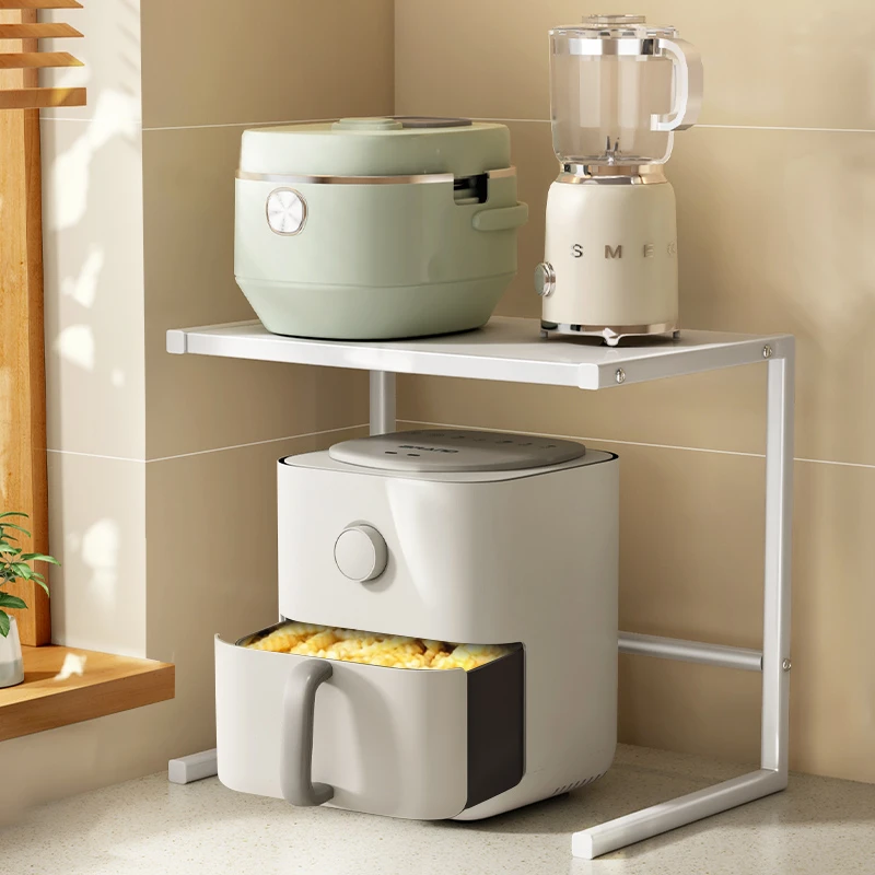 天地鱼空气炸锅置物架小家电分层台面收纳架电饭煲架厨房微波炉架