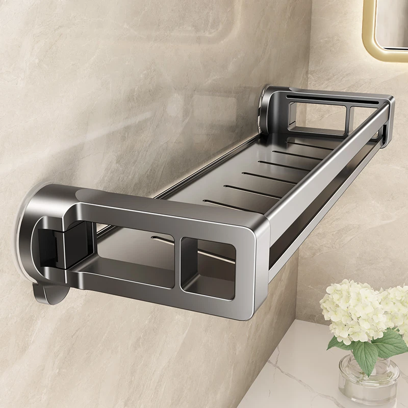 浴室吸盘置物架卫生间免打孔洗漱台壁挂式墙上洗手间厕所收纳架子