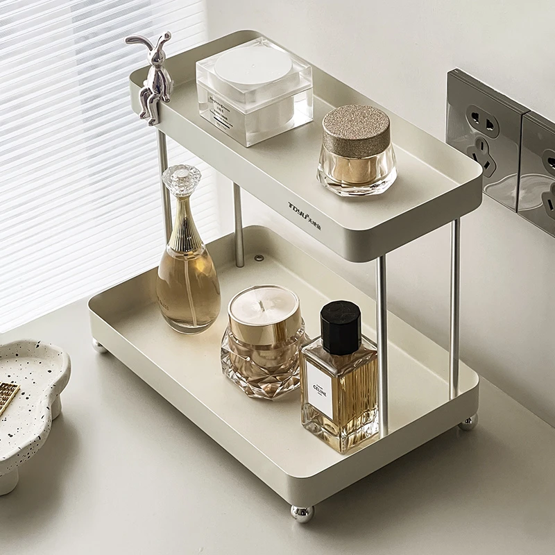 天地鱼卫生间置物架免打孔台面浴室厕所洗漱台洗手间化妆品收纳架