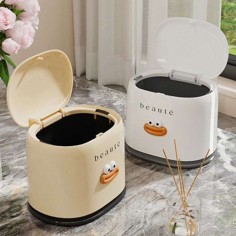 桌面垃圾桶家用迷你带盖收纳桶可爱餐桌上茶几办公室桌面小垃圾桶