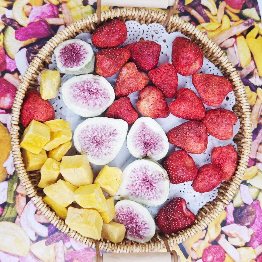 蔬菜水果脆冻干草莓去皮称重综合果蔬脆自选单装袋装