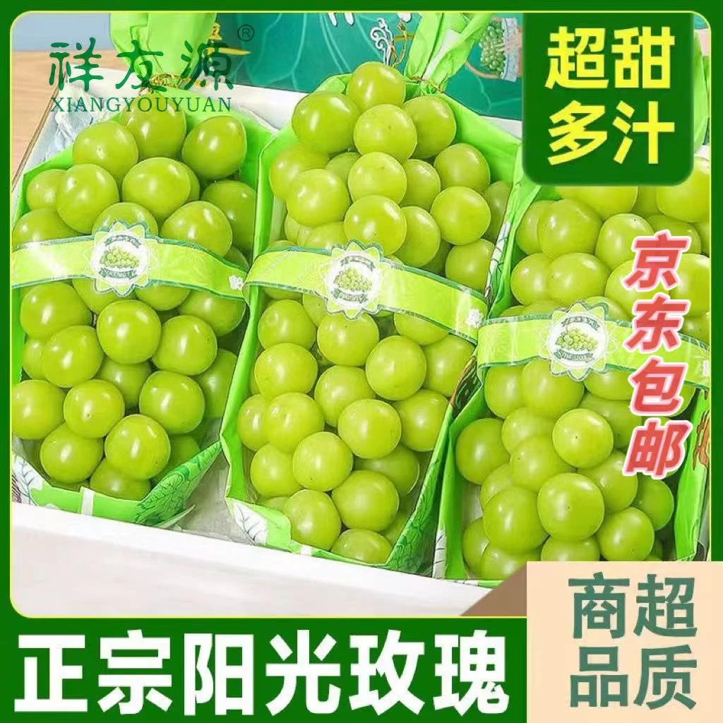 【5斤装】祥友源果园富硒地阳光玫瑰葡萄新鲜皮薄肉厚多汁葡萄爆汁