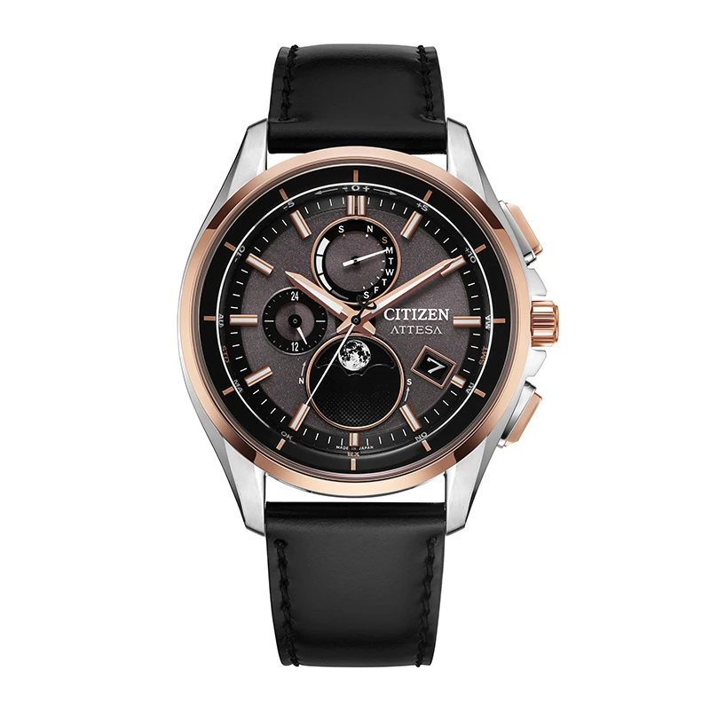 CITIZEN西铁城 光动能手表男士高端腕表月相+舒博钛BY1004-17X