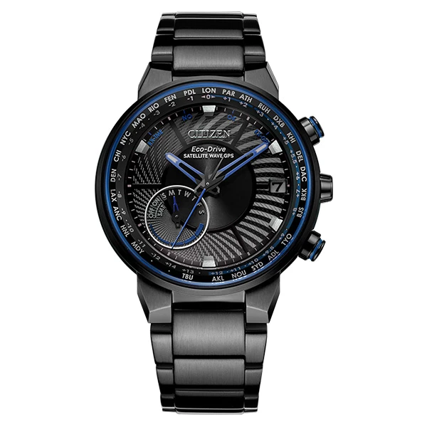 CITIZEN西铁城 手表光动能卫星对时蓝色指针男表CC3078-81E腕表