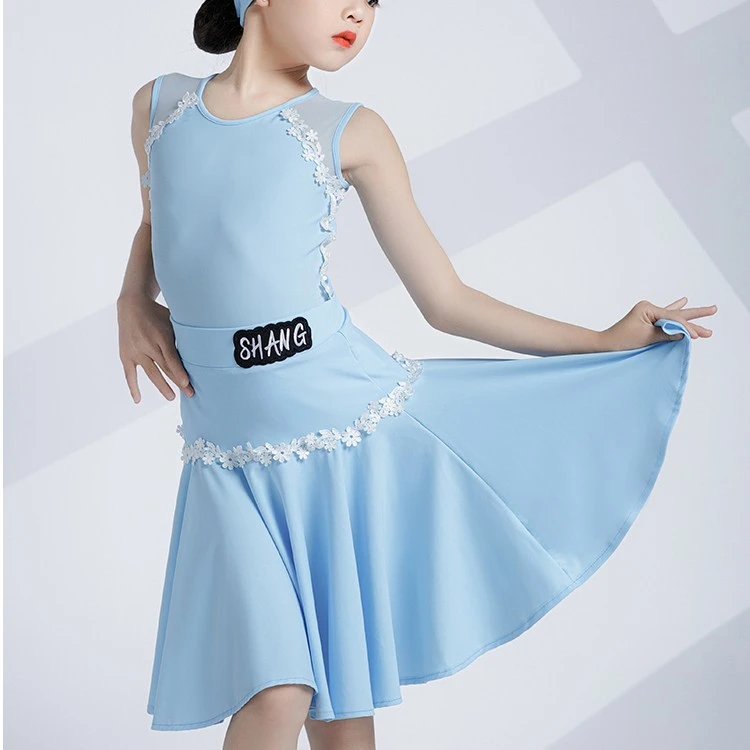 尚裁艺拉丁舞服女夏季新款练功服无袖专业艺考高级洋气套装22058