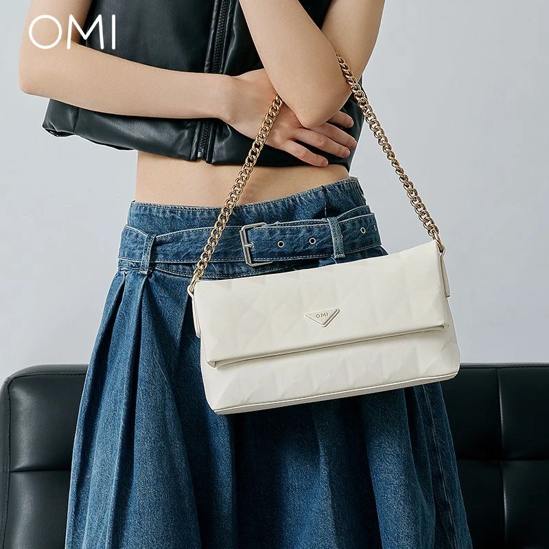 OMI/欧米欧米压纹链条包丝绒包包链条斜挎包