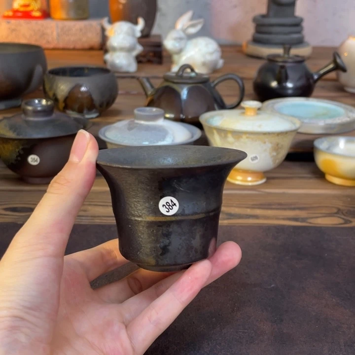 柴烧 乌金泥 杯子384！！！！！