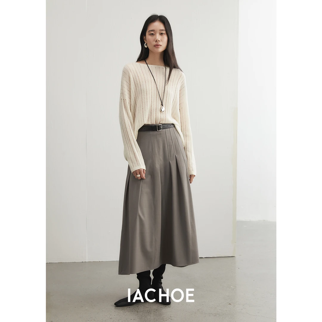 IACHOE海盐蓝秋冬季针织毛衣3561505014