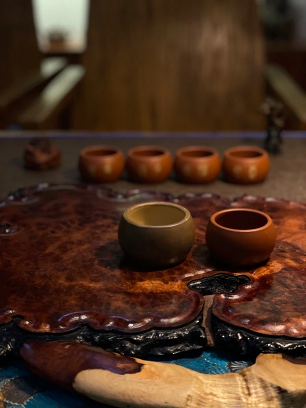 生砂黄龙山朱泥紫砂主人杯 扳指杯