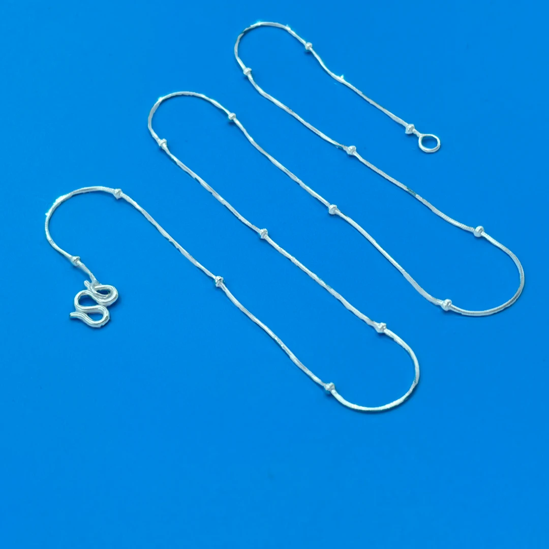 链子足银 黔饰界 圆珠蛇骨万能链轻奢时尚百搭精致小众精美