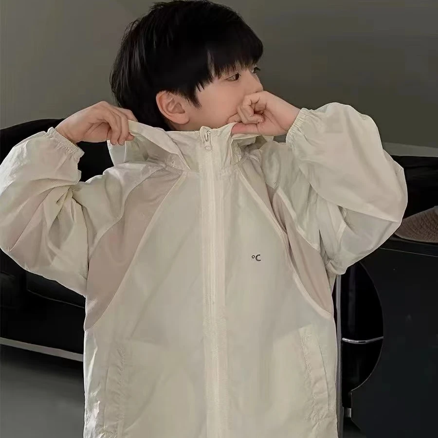 男童防晒衣外套2024新款男孩防晒服夏装儿童薄款连帽上衣学生版