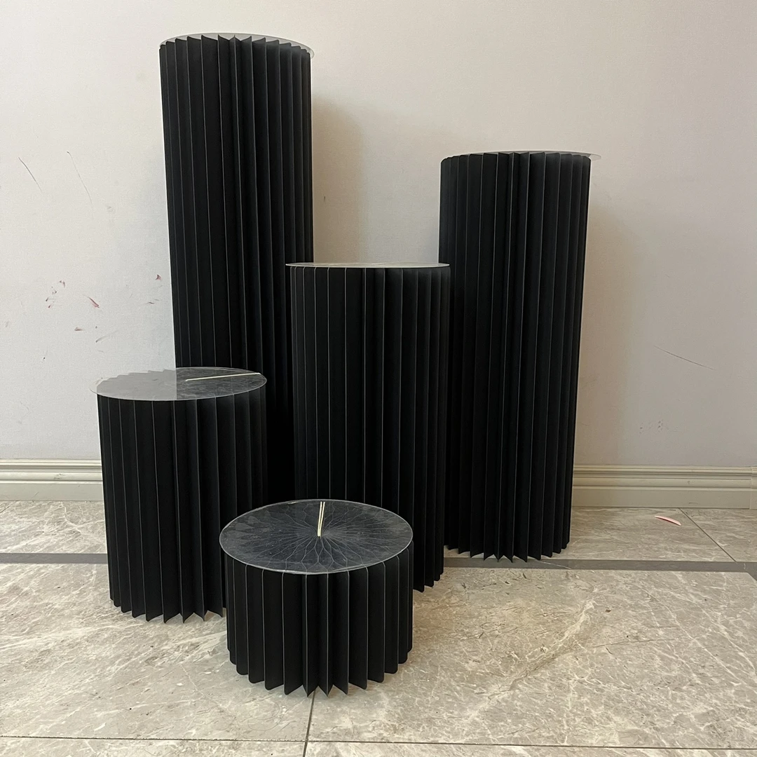 黑色罗马柱甜品台摆台橱窗路引圆柱不可以放盘栽或者潮湿的东西