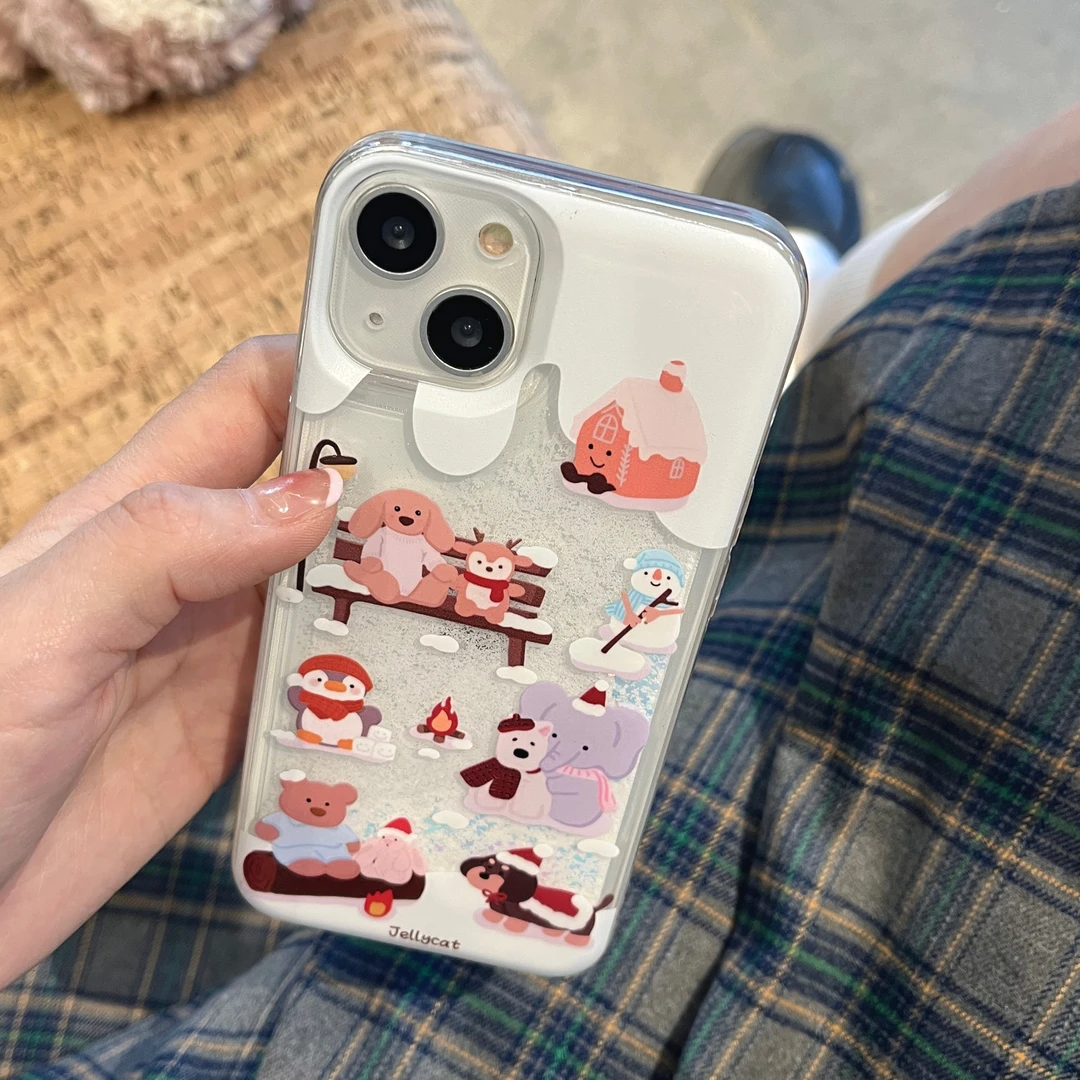 【只有壳，没有手链】流沙圣诞苹果14收纳壳iphone13pro软胶全包收纳