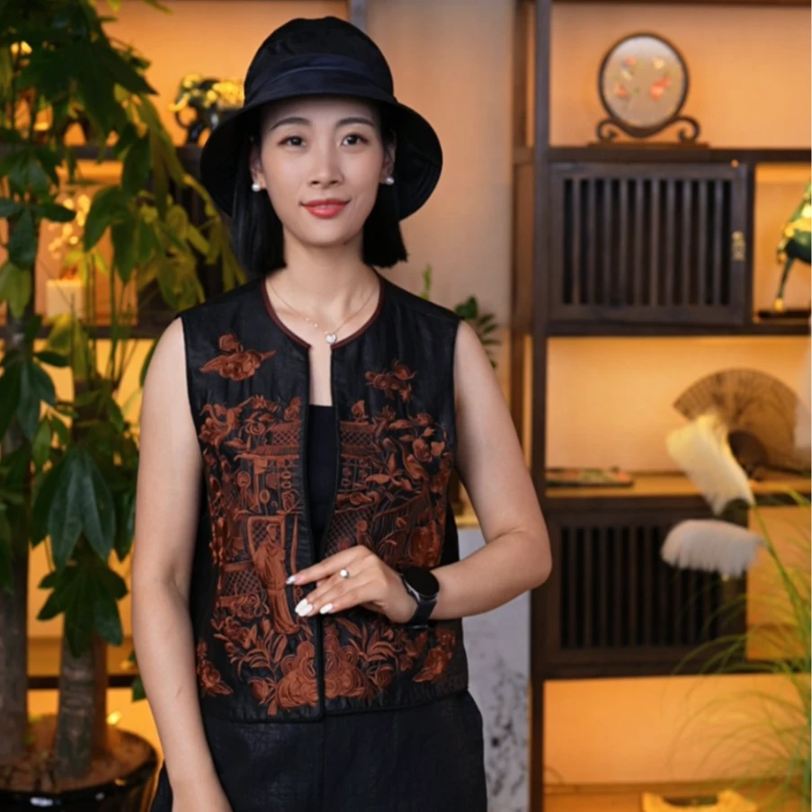 丝迷 桑蚕丝 香云纱【精品刺绣】上衣马甲