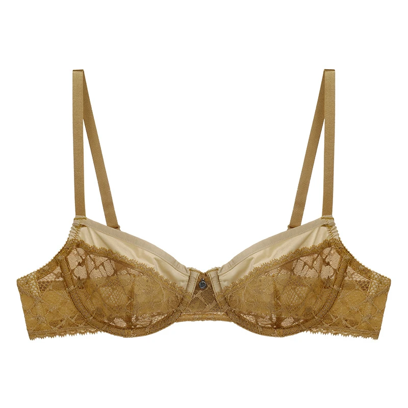 atelier intimo/青色【扶桑3/4杯】收副乳薄款大胸显小蕾丝钢圈文