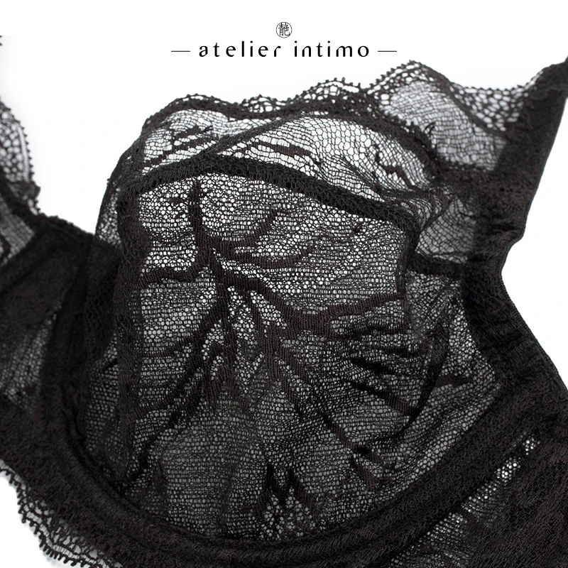 atelier intimo/青色【珊瑚】记忆钢圈文胸 全罩杯文胸蕾丝内衣
