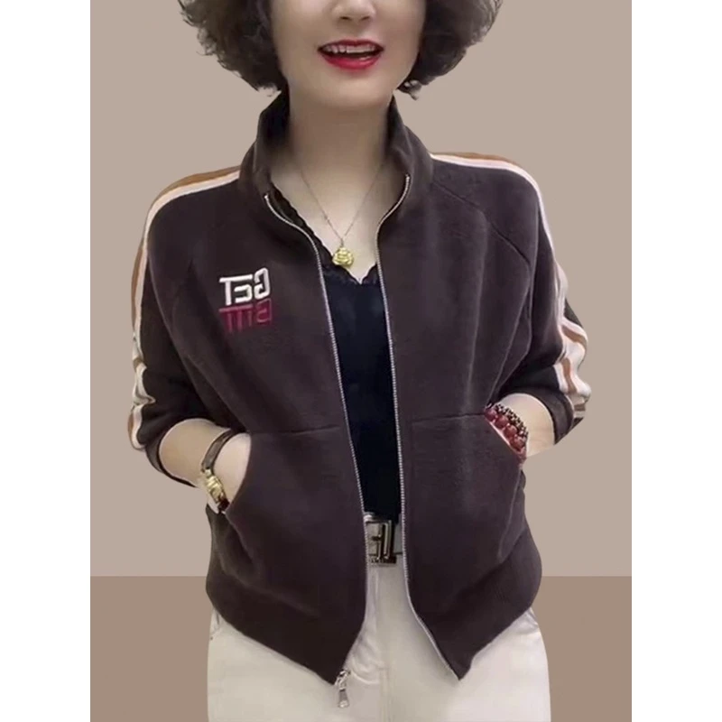 短款外套女2023初春秋新款休闲时尚洋气立领拉链开衫棒球服上衣潮