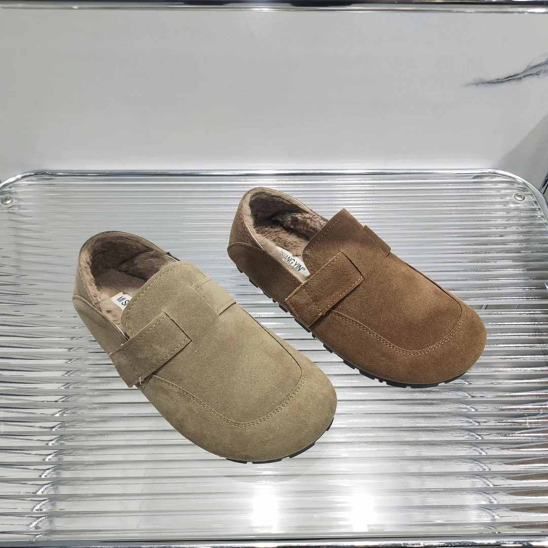 秋冬新款加厚保暖一脚蹬勃肯加绒豆豆鞋3023(KME)