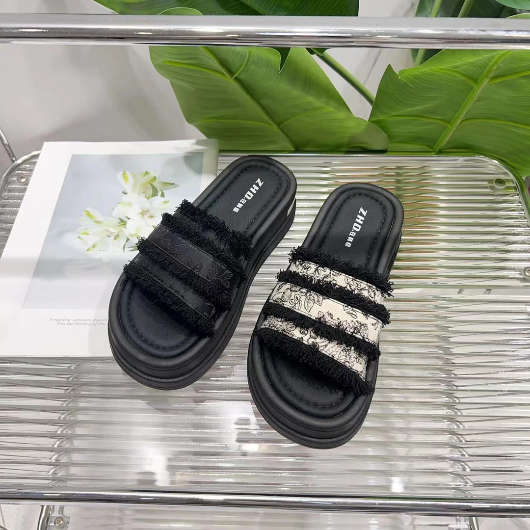 厚底女夏外穿新款网红百搭时尚国风一字凉拖1688-18