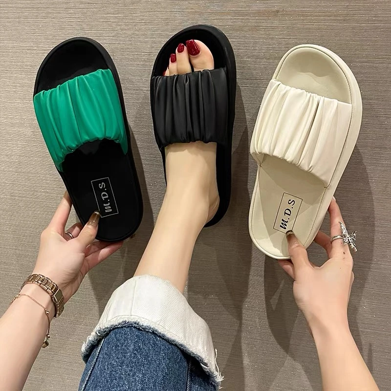 仙女风夏外穿新款百搭平底一字凉拖518-6