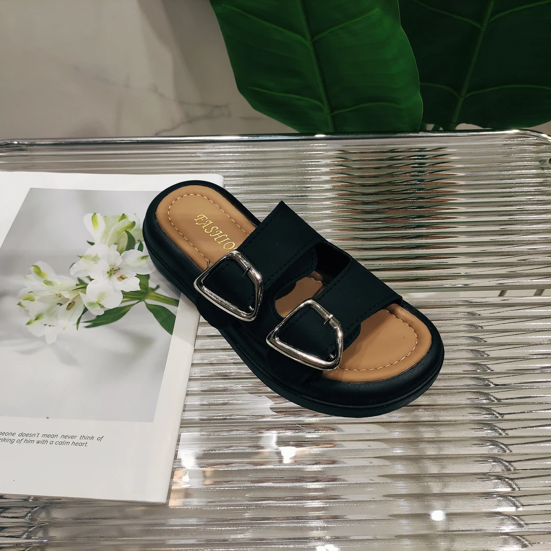 网红百搭女款夏季外穿新款仙女风踩屎感拖鞋6808-88