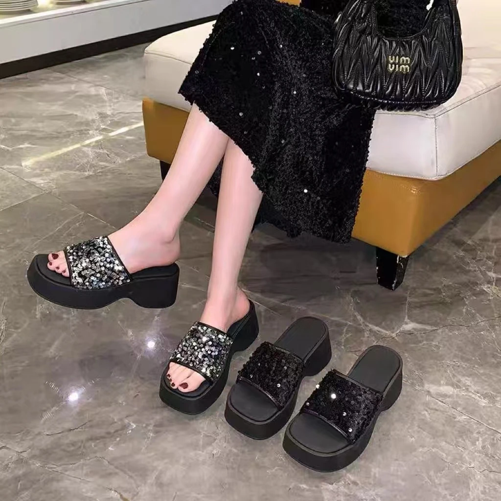 法式晚风拖鞋女夏季新款配裙子仙女风凉拖拖鞋970