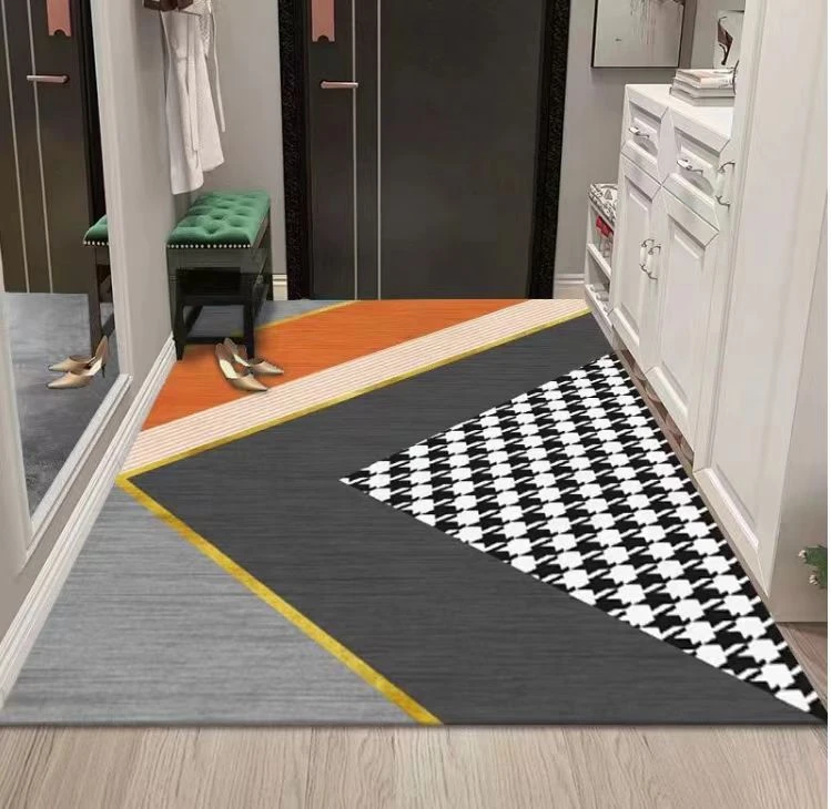 硅胶地垫简约轻奢脚垫进门入户门防滑地垫玄关走廊地垫大门垫