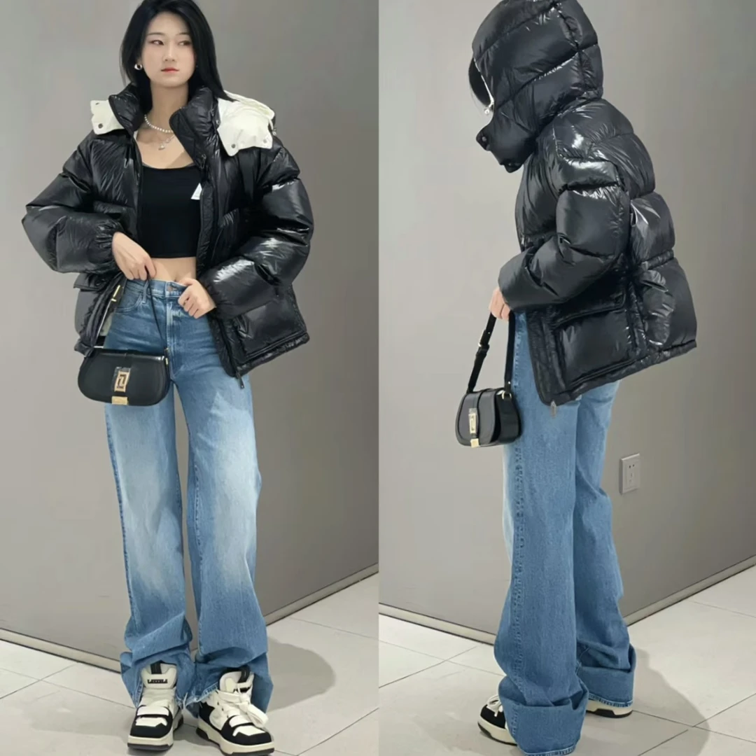 全新未使用 MONCLER 盟可睐/GG精选/ABBAYE女士黑色羽绒服 福利款