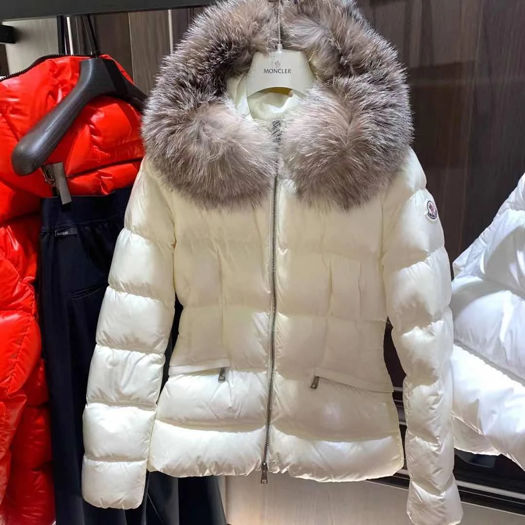 全新未使用 蒙口 /GG/女士白色保暖秋冬鹅绒羽绒服BOED 公价22500