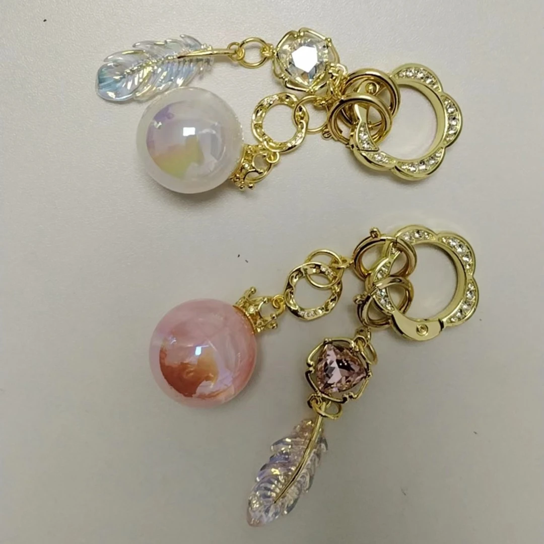 【海家】流星马贝单孔半孔大圆珠镀UV五彩珠子手工diy饰品配件