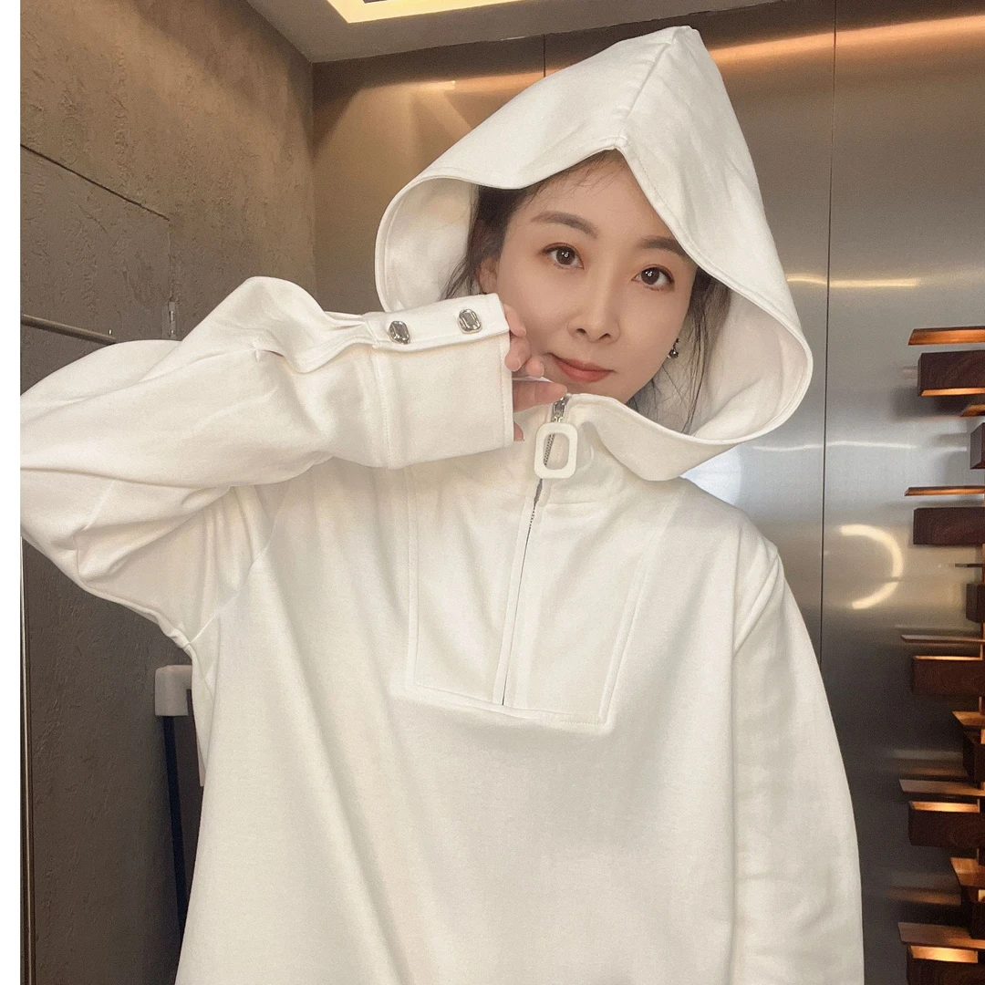 DAWEI【洋气拉链帽款】秋冬新款百搭时尚定制双面宽松休闲帽款 8835