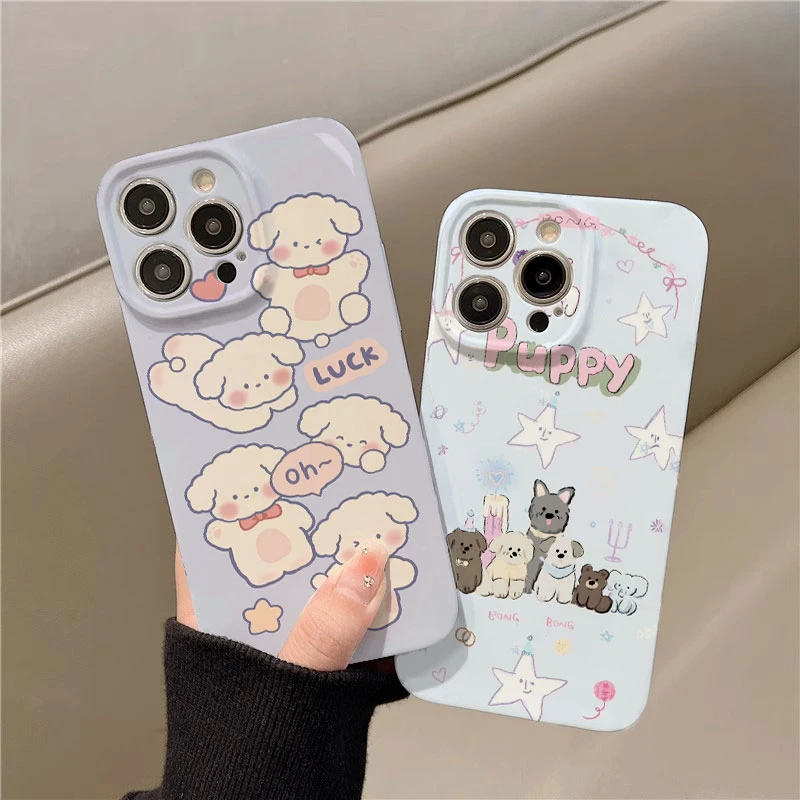 快乐小狗【苹果】菲林手机壳全包边高颜值轻薄耐脏网红卡通iPhone