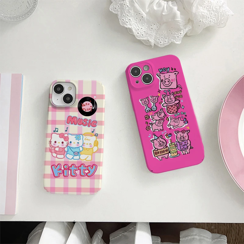 卡通kitty【苹果】菲林手机壳全包边高颜值轻薄耐iPhone15脏网红Y