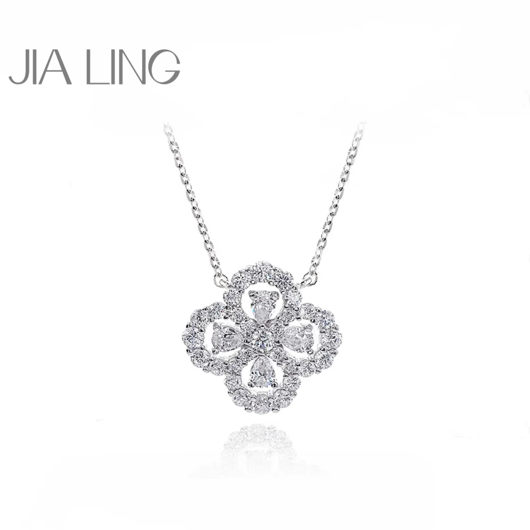 坠链均925银  坠链均925银 小婷婷专属HW同款四叶草满钻轻奢项链