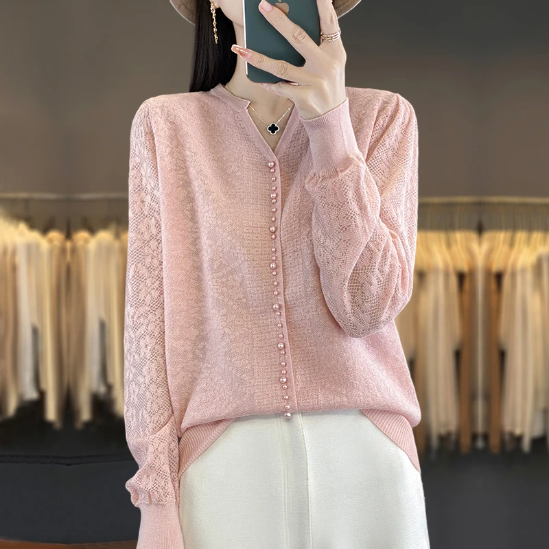 胖mm春秋款大码毛衣女宽松遮肚子显瘦v领上衣秋装针织打底羊毛衫