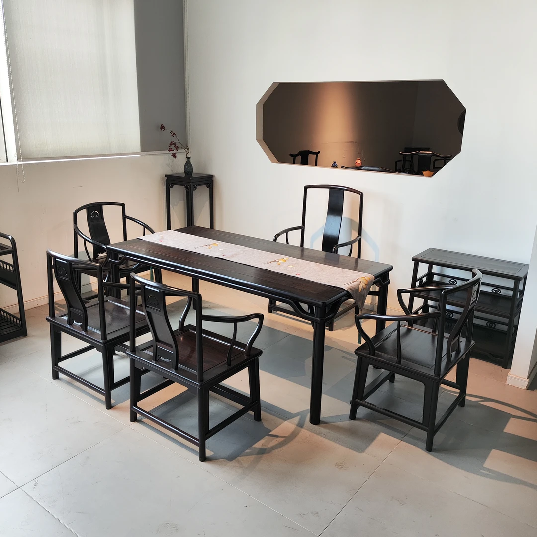 红木茶桌椅组合紫光檀干泡台泡茶桌中式茶艺桌明式茶台客厅会客桌