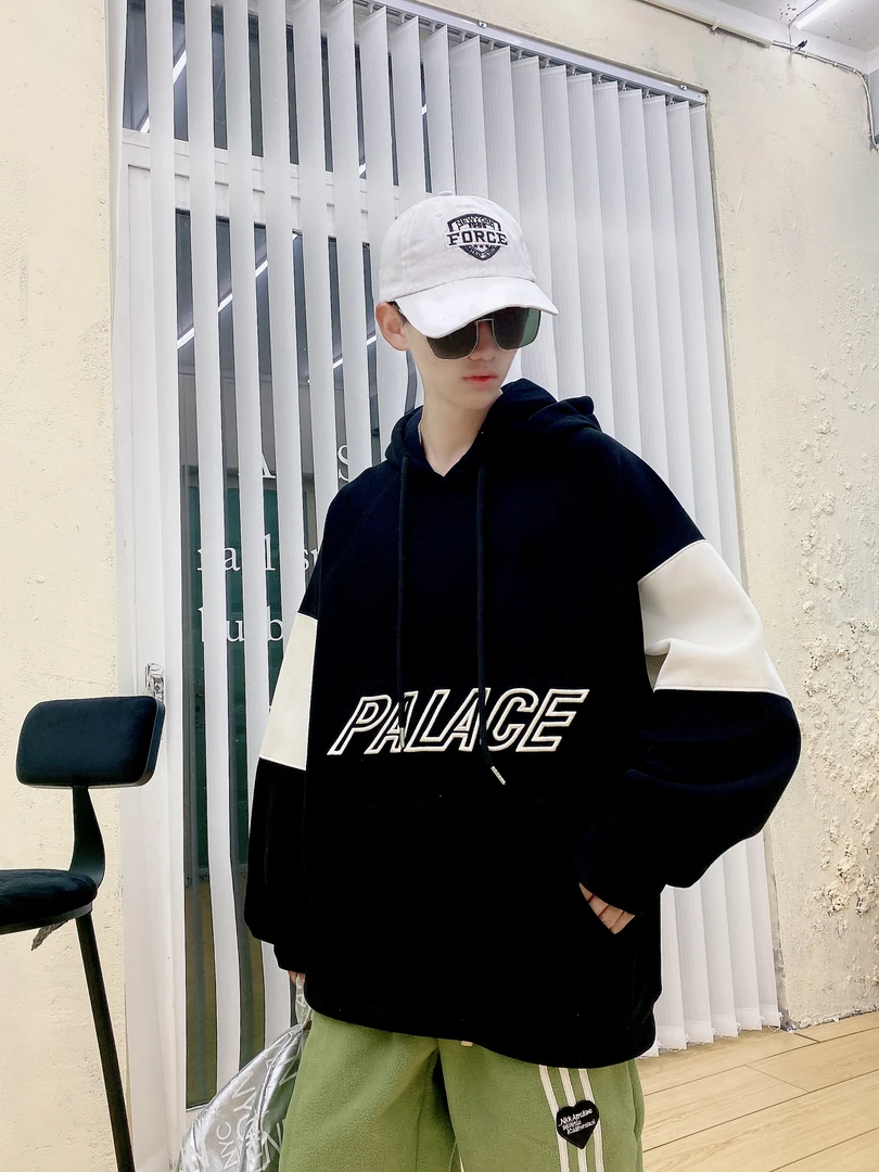 2024秋季新款0029青少年童装卫衣(140-180)宽松潮 流百搭时尚长袖